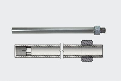 Injection pipe with valve opener Ø 13 x 800 mm